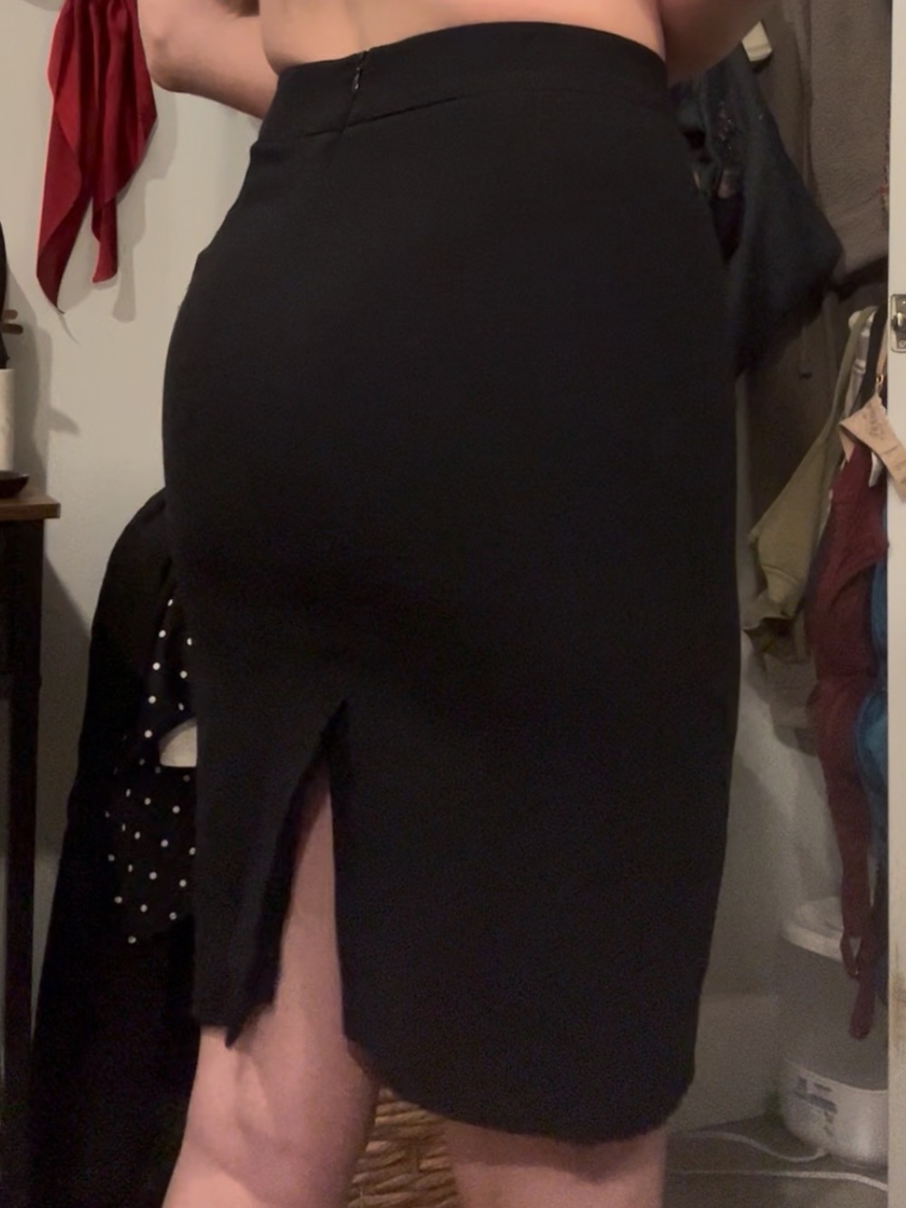 Armani Collezioni Black Pencil Skirt with Back Vent